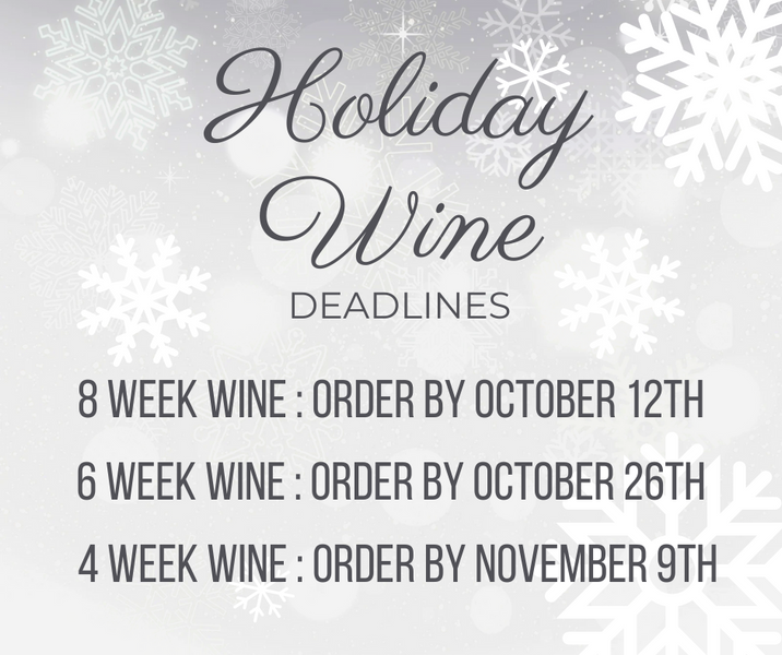 Holiday Wine Deadlines