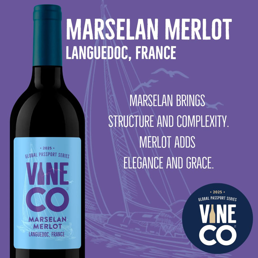 Global Passport Series Vineco - Marselan Merlot, Languedoc, France Pre-order (December 2024)