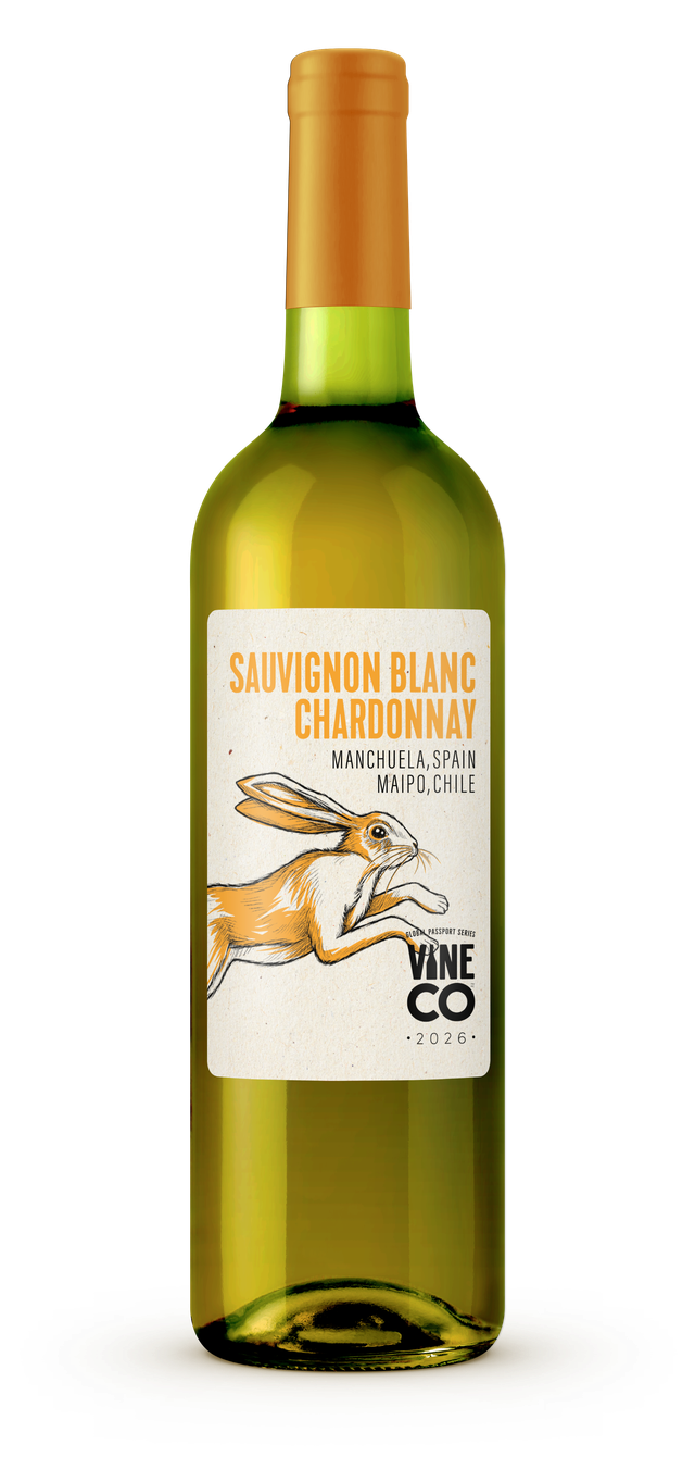 Global Passport Series VineCO  Sauvignon Blanc Chardonnay-Alto Blanco Manchuela Spain/Maipo Chilli (Jan 26)